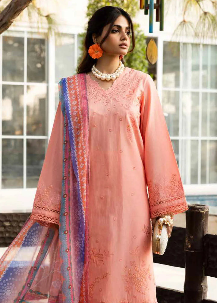 Tehzeeb by Riaz Arts Chikankari Lawn Suits Unstitched 3 Piece RA25TEC TL-444 - Summer Collection