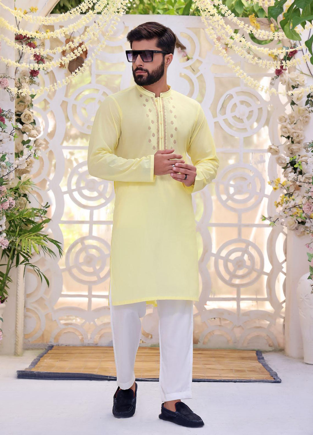 The Great Master (TGM) Cotton Formal Kurta Pajama for Men - TGM22MFS Gold Finch
