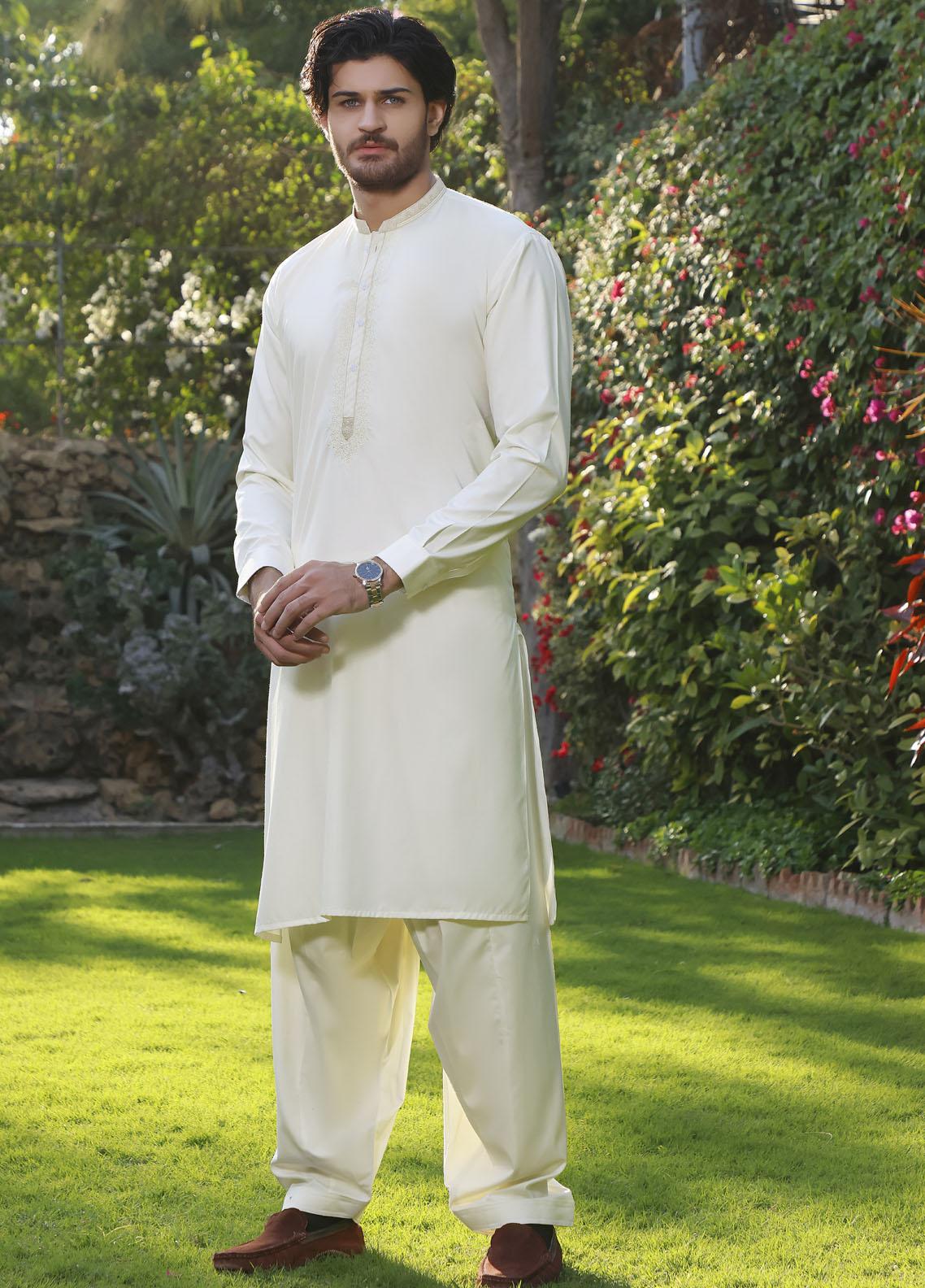 The Great Master (TGM) Wash N Wear Formal Kameez Shalwar with Waistcoat for Men -  TGM22MS Gray Whale
