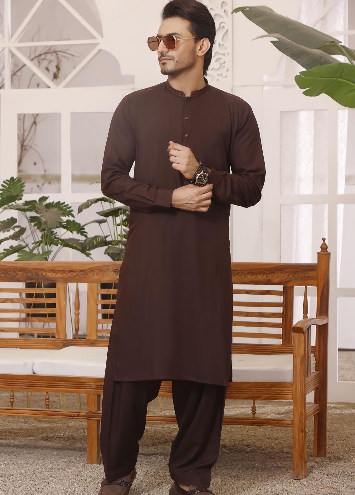 The Great Master (TGM) Wash N Wear Formal Kameez Shalwar with Waistcoat for Men -  TGM22MS coconut Butter main image 1