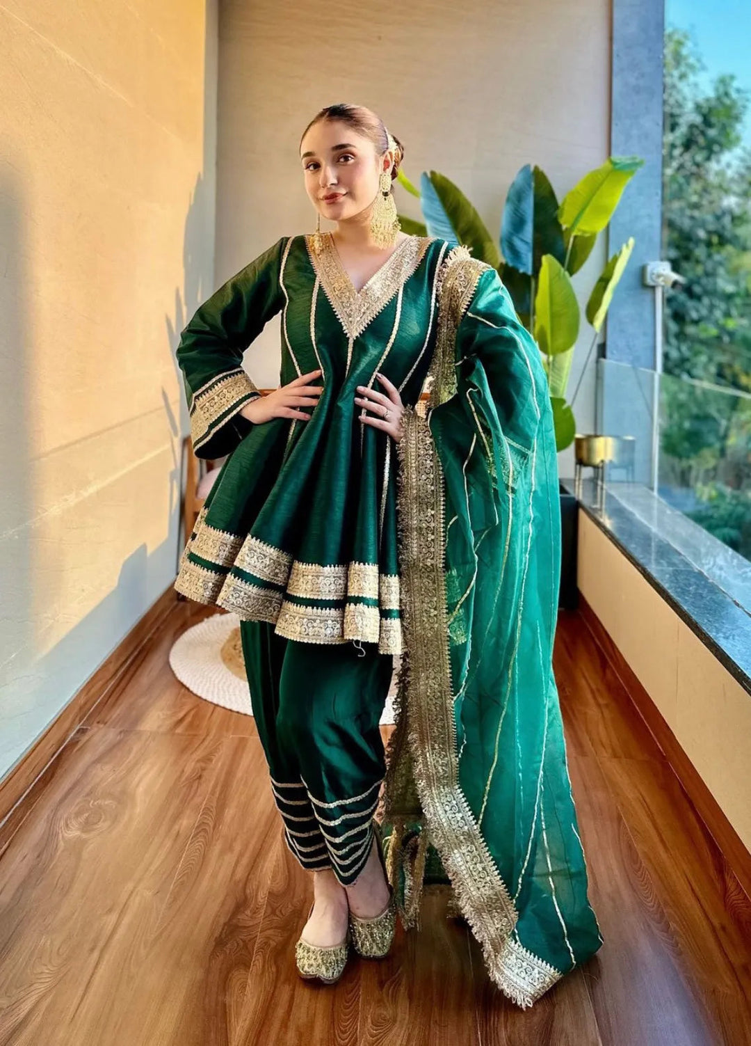 The Girls Store Pret Solid Raw Silk 3 Piece Suit Heer