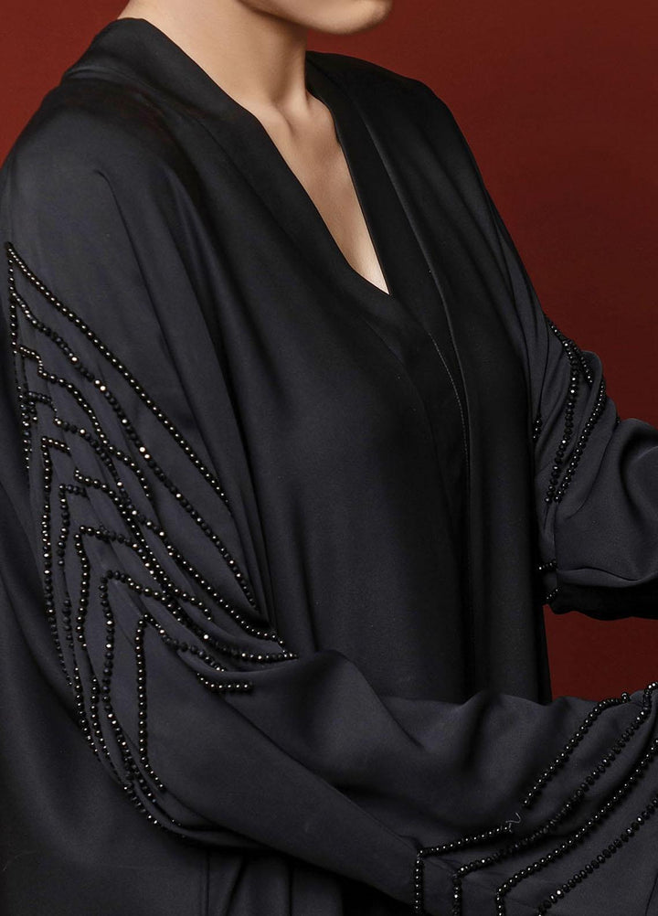The Great Master (TGM) Front Open Nida Stitched Abaya TGM21A Khaleej e Saufeeya