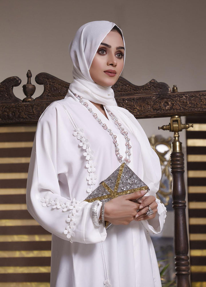 The Great Master (TGM) Front Open Nida Stitched Abaya TGM21A Noor e Zareen