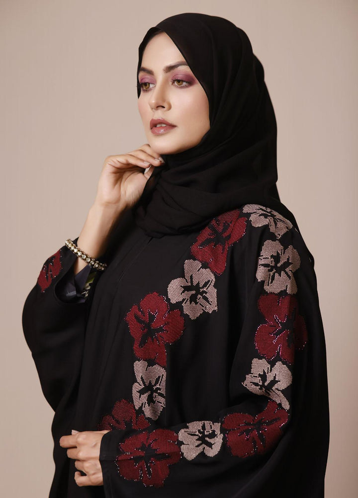 The Great Master (TGM) Front Open Nida Stitched Abaya TGM21A Nargis