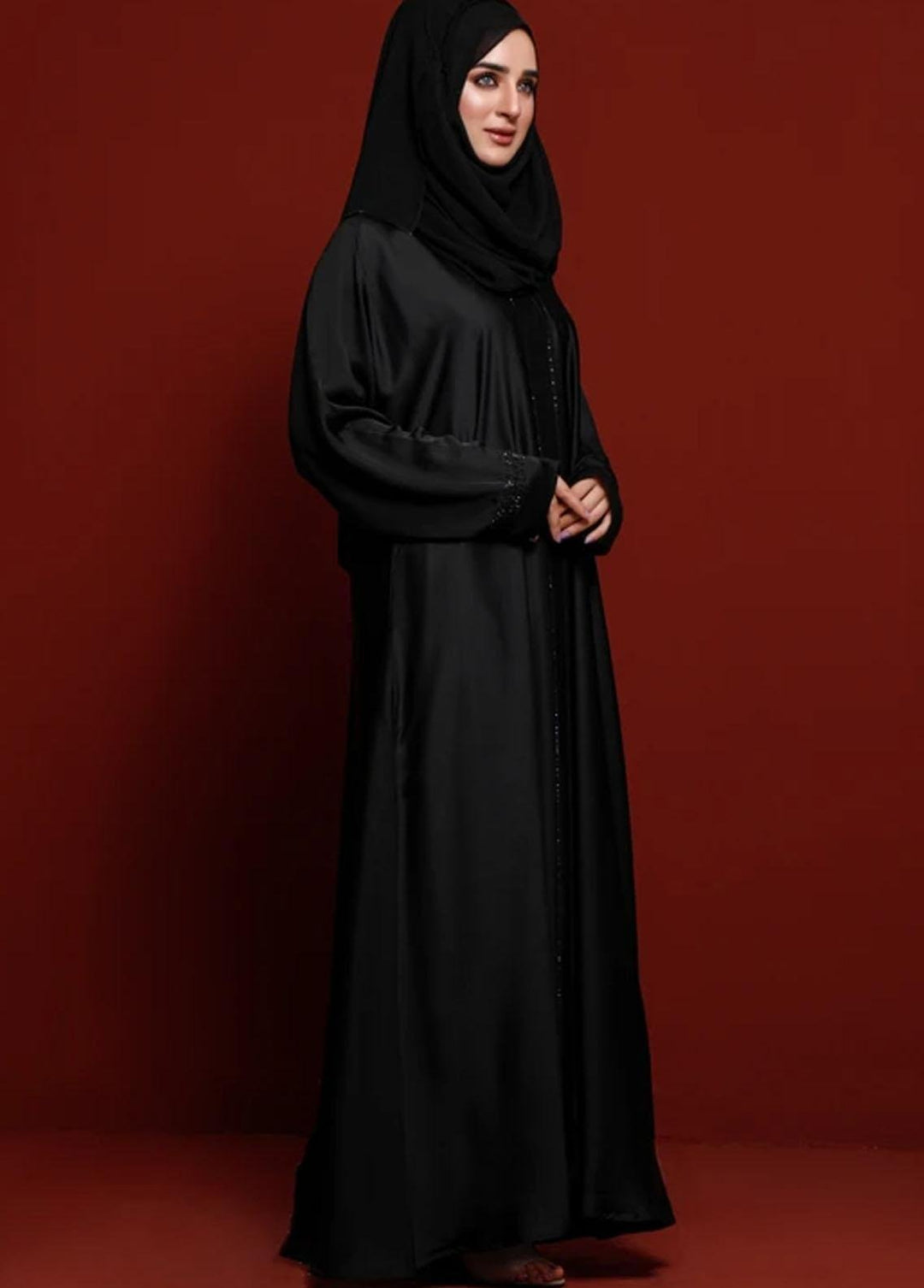 The Great Master (TGM) Formal Silk Stitched Abaya TGM21A Kulsoom Khat