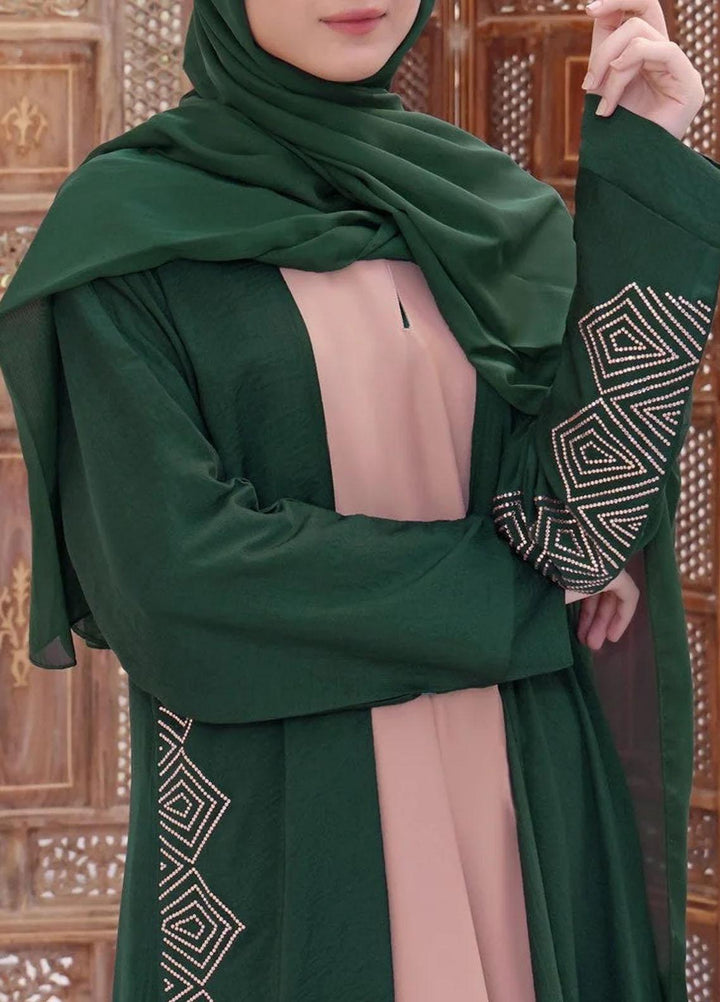The Great Master (TGM)  Nida Coat Style Abaya Green Magic