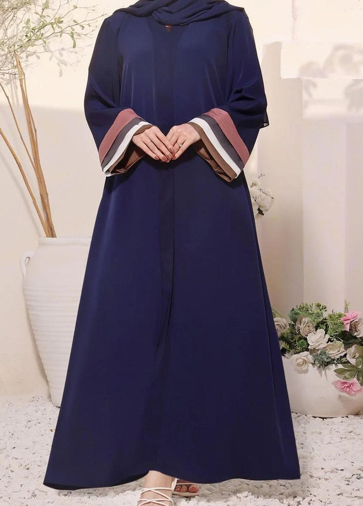 The Great Master (TGM)  Nida Front Open Style Abaya Maya Blue