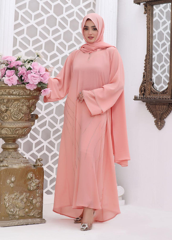 The Great Master (TGM)  Chiffon Front Closed Style Abaya Rukhsar