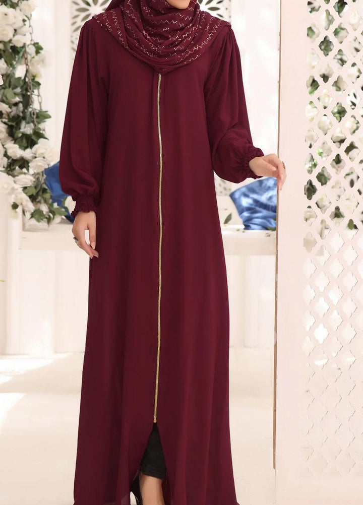 The Great Master (TGM)  Nida Front Open Zipper Style Abaya Samar