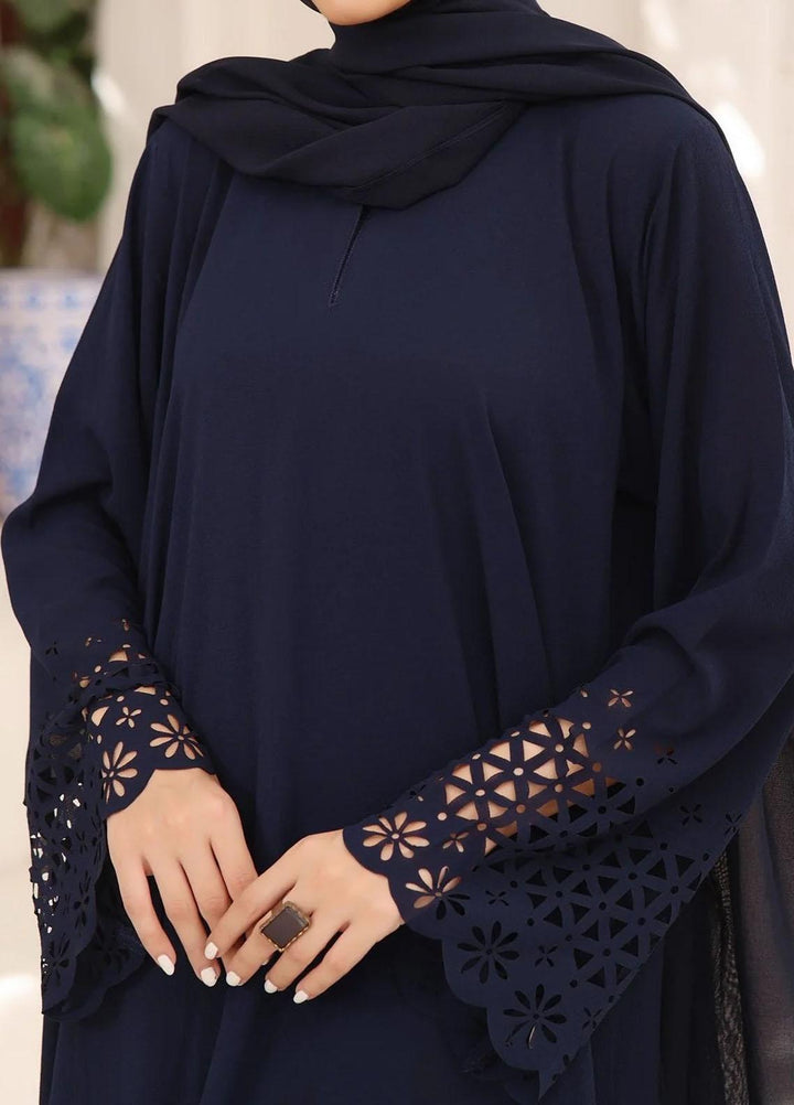 The Great Master (TGM)  Chiffon Front Closed Style Abaya Sapphire Enigma