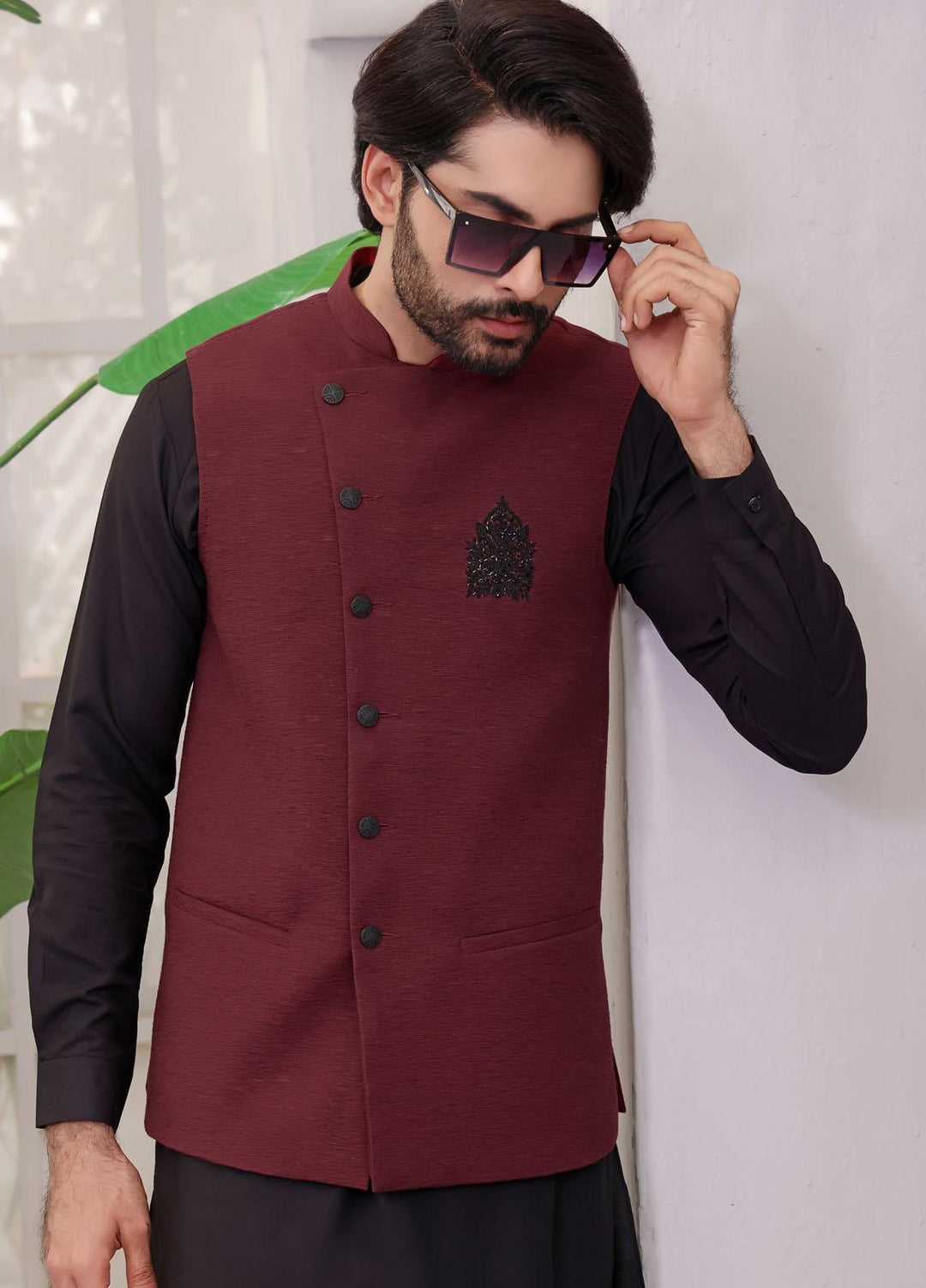 The Great Master (TGM) Suiting Formal Waistcoat for Men - TGM22MW American Rose