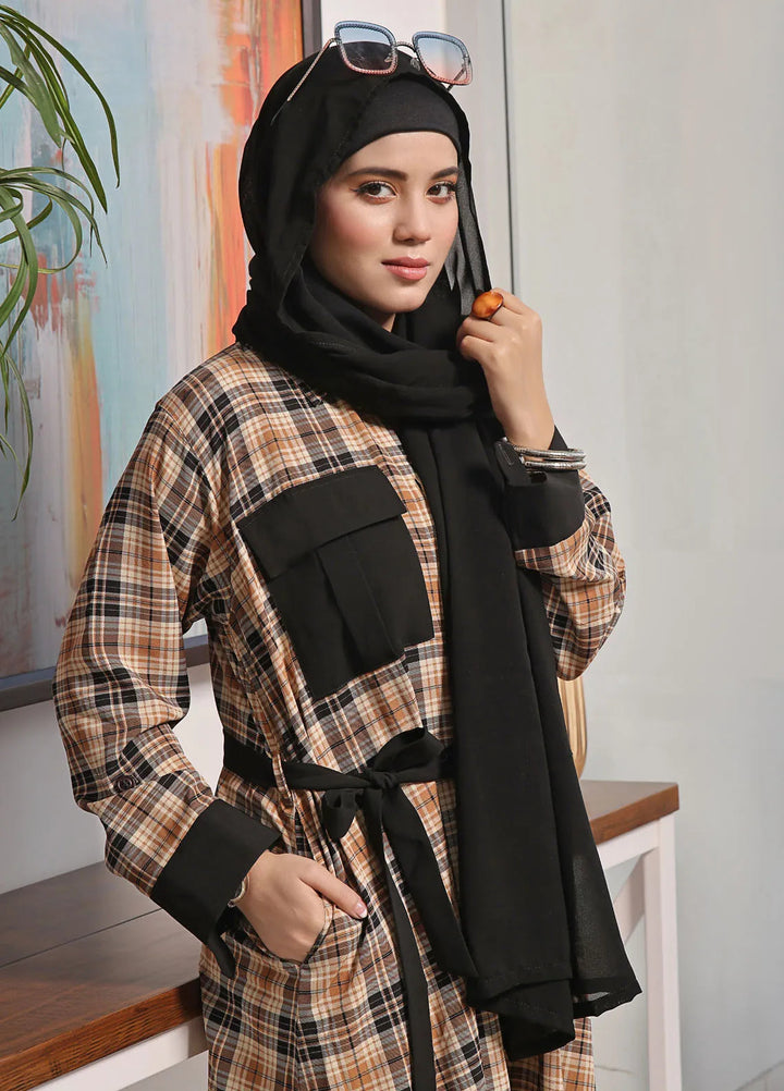 The Great Master (TGM)  Lawn Front Open Style Abaya Farisha