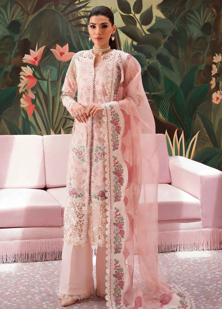 The Painted Garden by Afrozeh Embroidered Lawn Suit Unstitched 3 Piece AF24PG D-04 Daisy Dream - Summer Collection