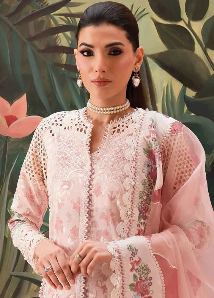 The Painted Garden by Afrozeh Embroidered Lawn Suit Unstitched 3 Piece AF24PG D-04 Daisy Dream - Summer Collection