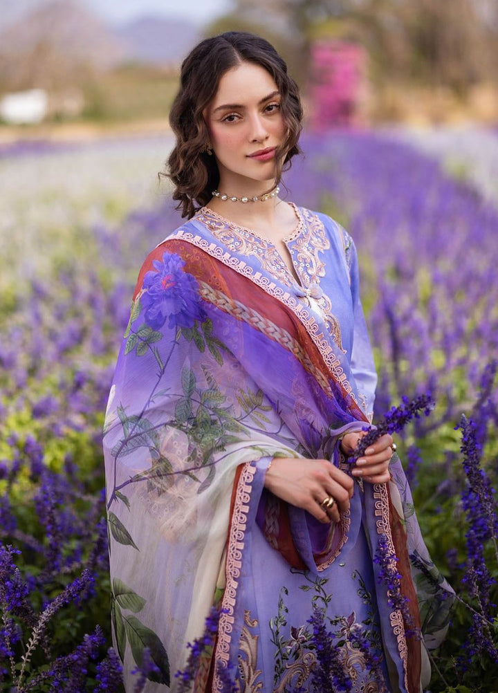 The Secret Garden by Mushq Embroidered Lawn Suits Unstitched 3 Piece MQ24SG D-5A Purple Emperor - Summer Collection