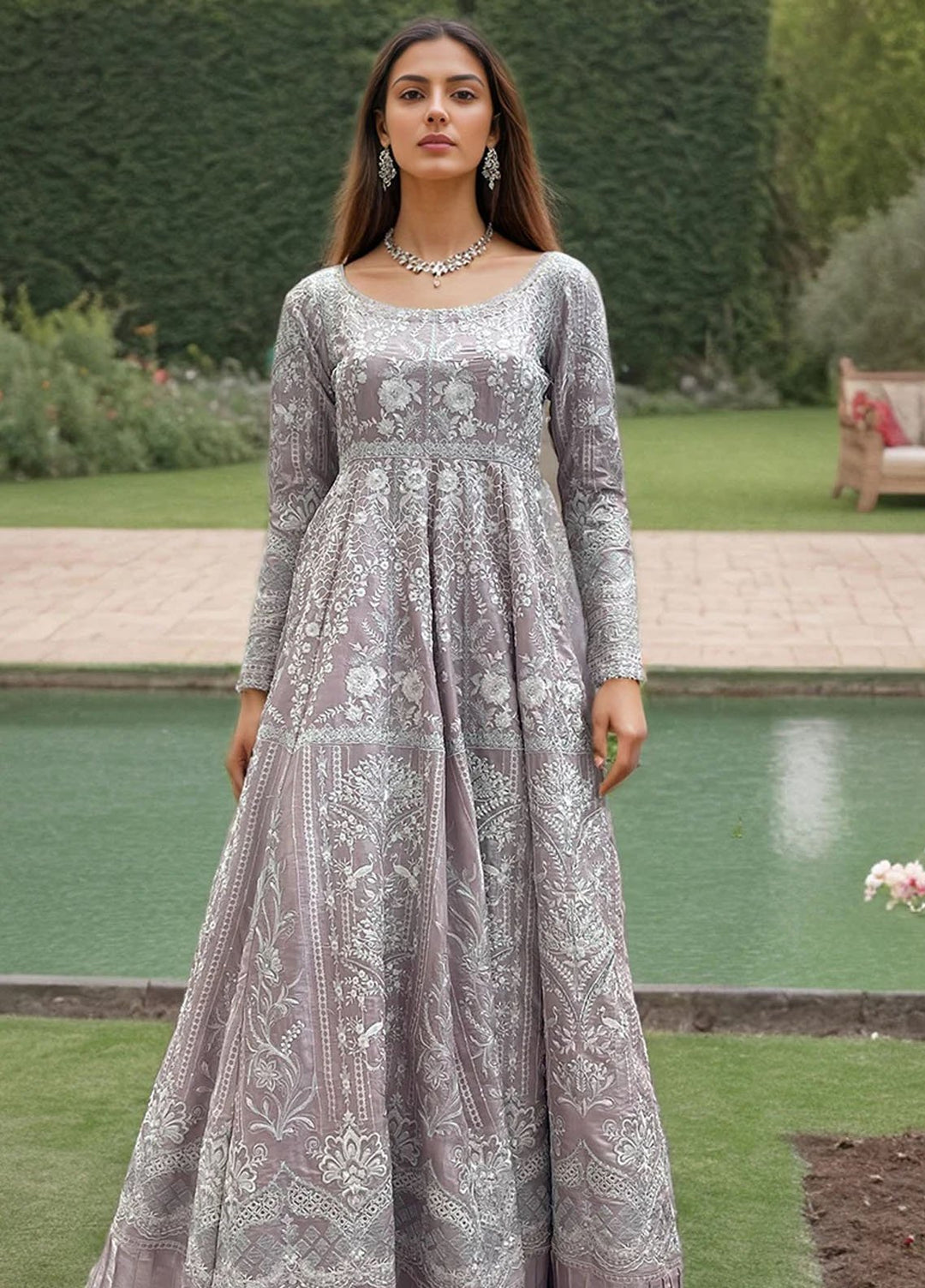Thread and Motifs Pret Embroidered Jamawar 2 Piece 9366