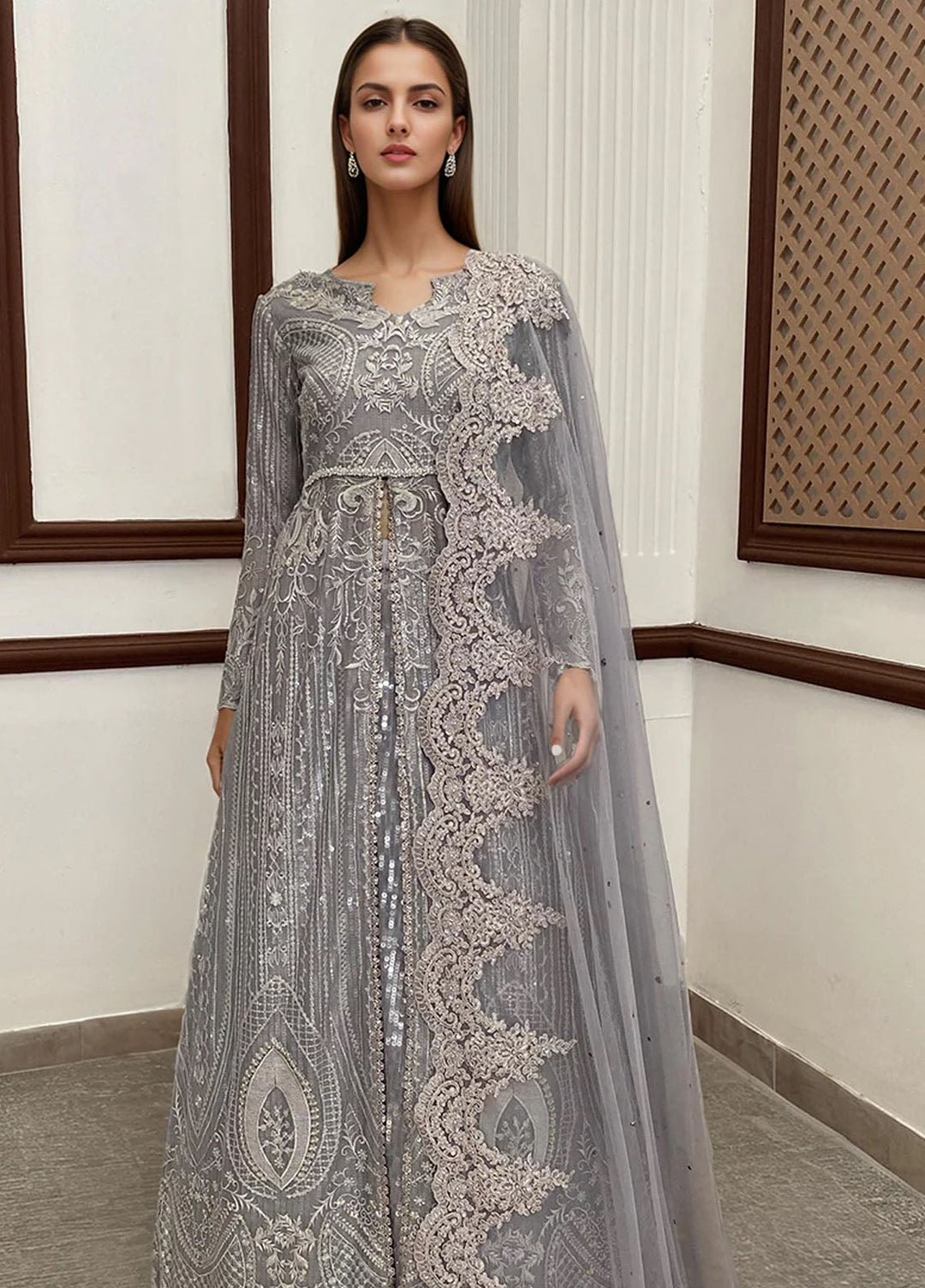 Thread and Motifs Pret Embroidered Net 2 Piece 9377