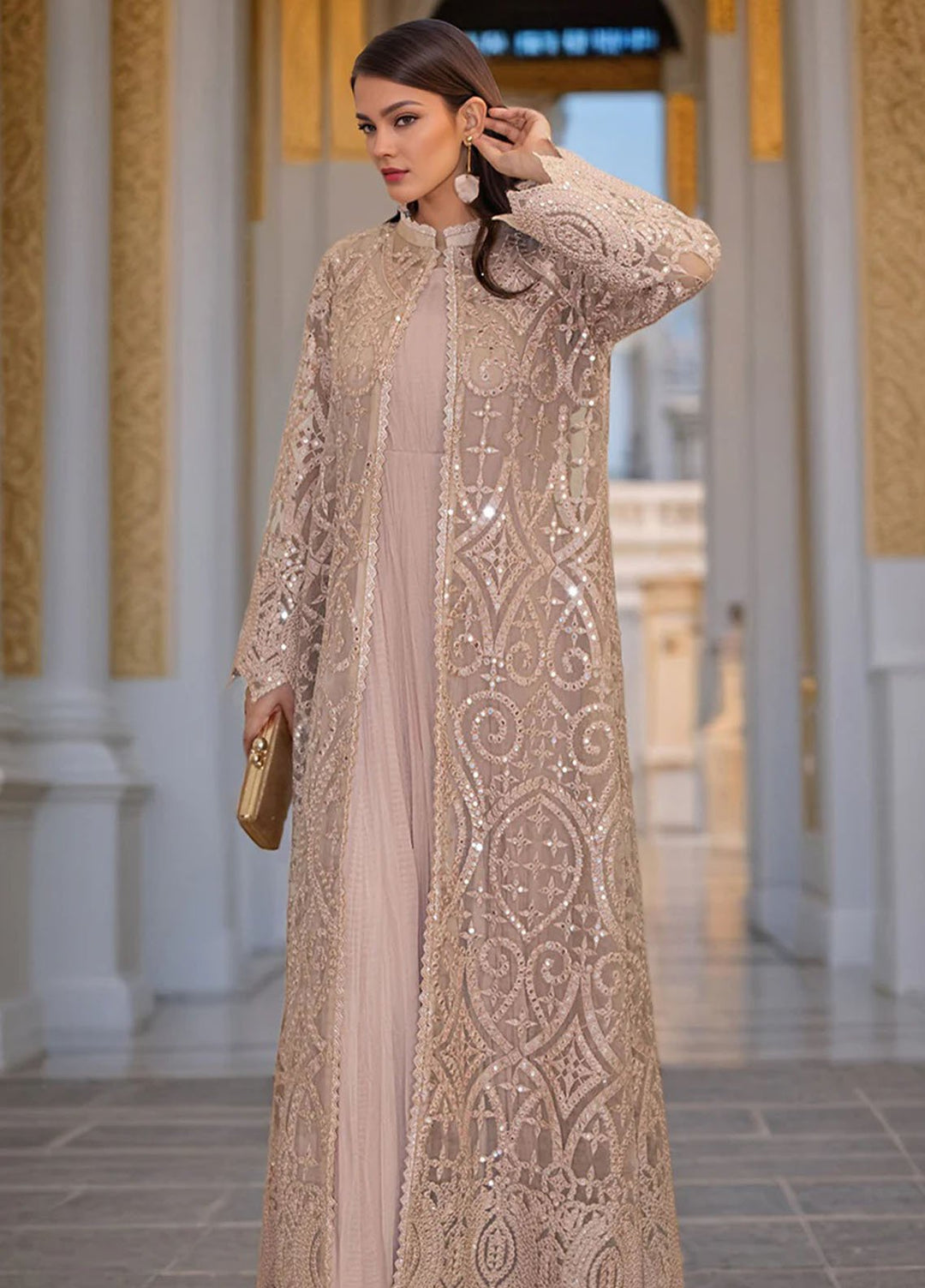 Thread and Motifs Pret Embroidered Organza 2 piece Suit 9515