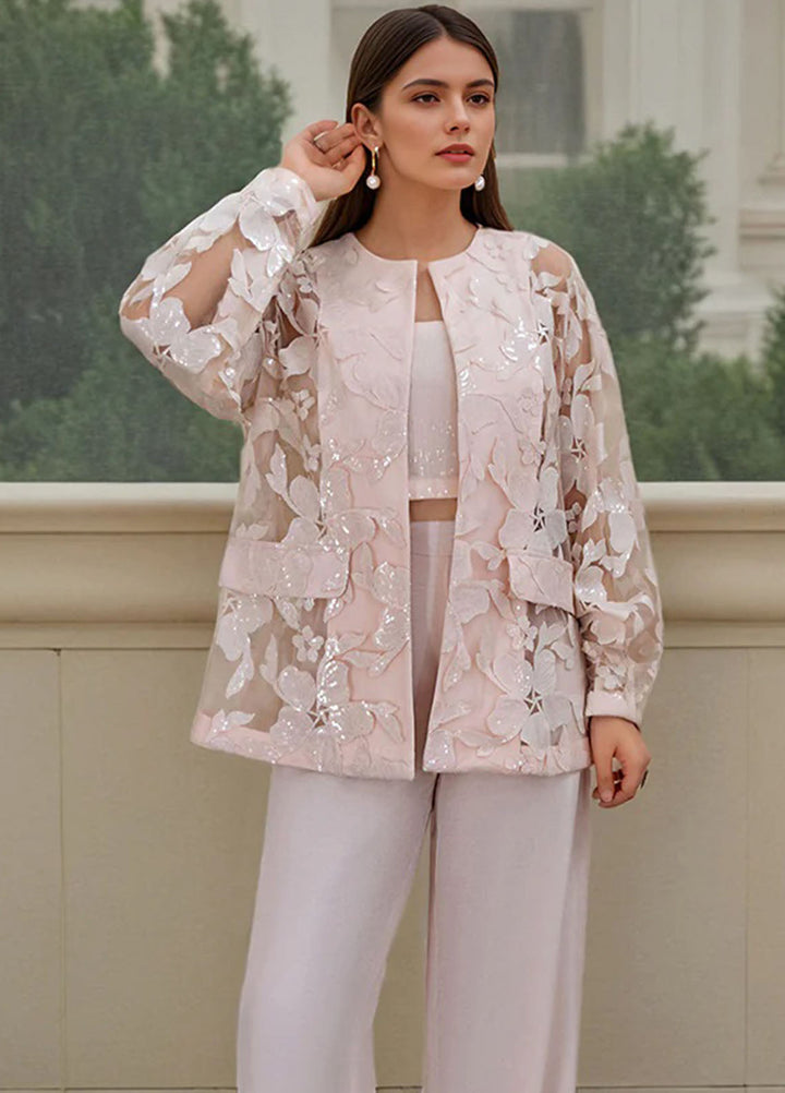 Thread and Motifs Pret Embroidered Organza 3 piece Suit 9777