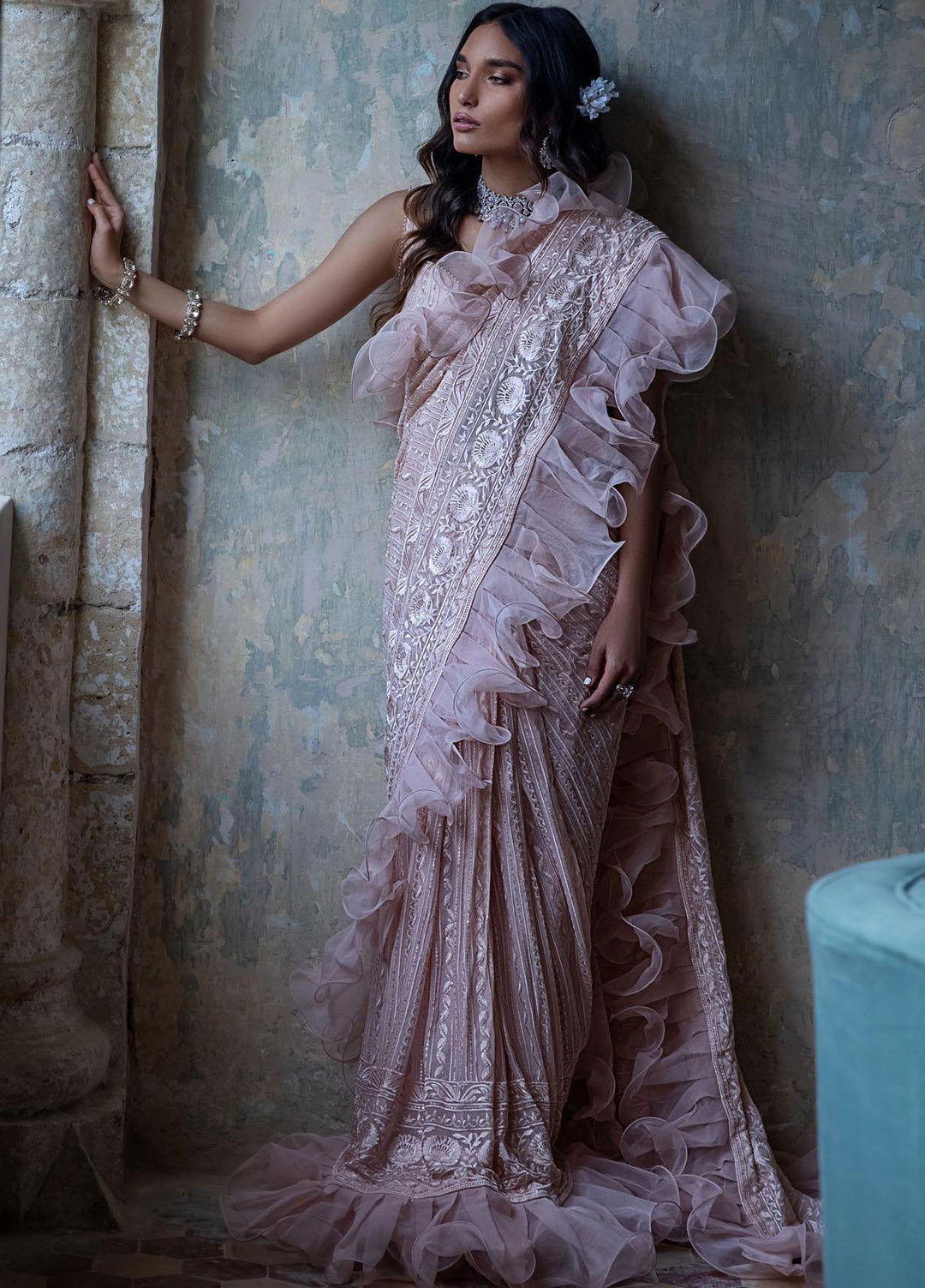 Threads & Motifs Pret  Chiffon Saree THM21F 7627