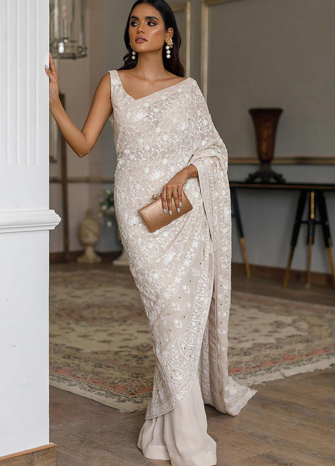 Threads & Motifs Luxury Pret  Chiffon Saree THM22F 7944