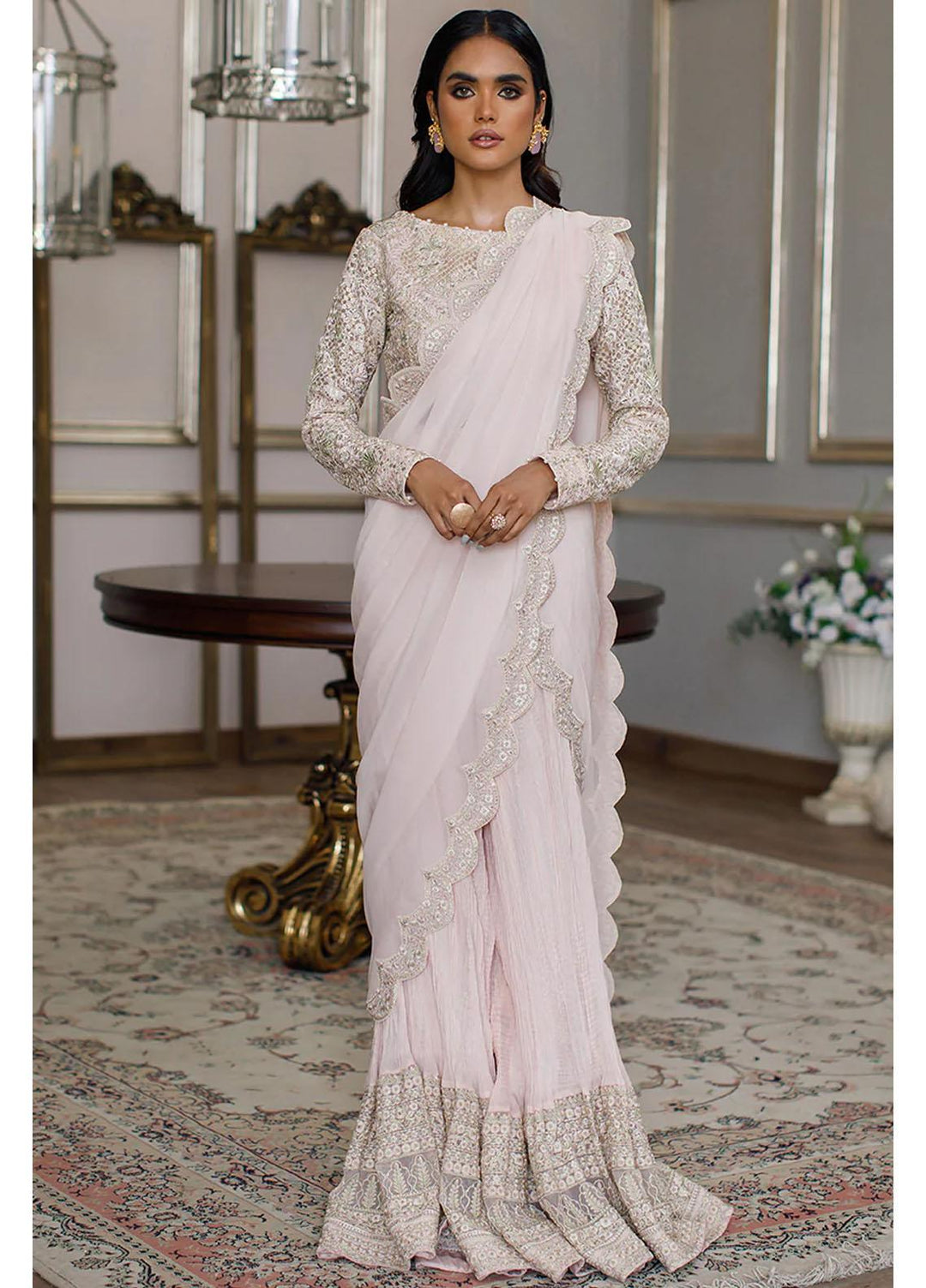 Threads & Motifs Luxury Pret  Chiffon Saree THM22F 7821.1