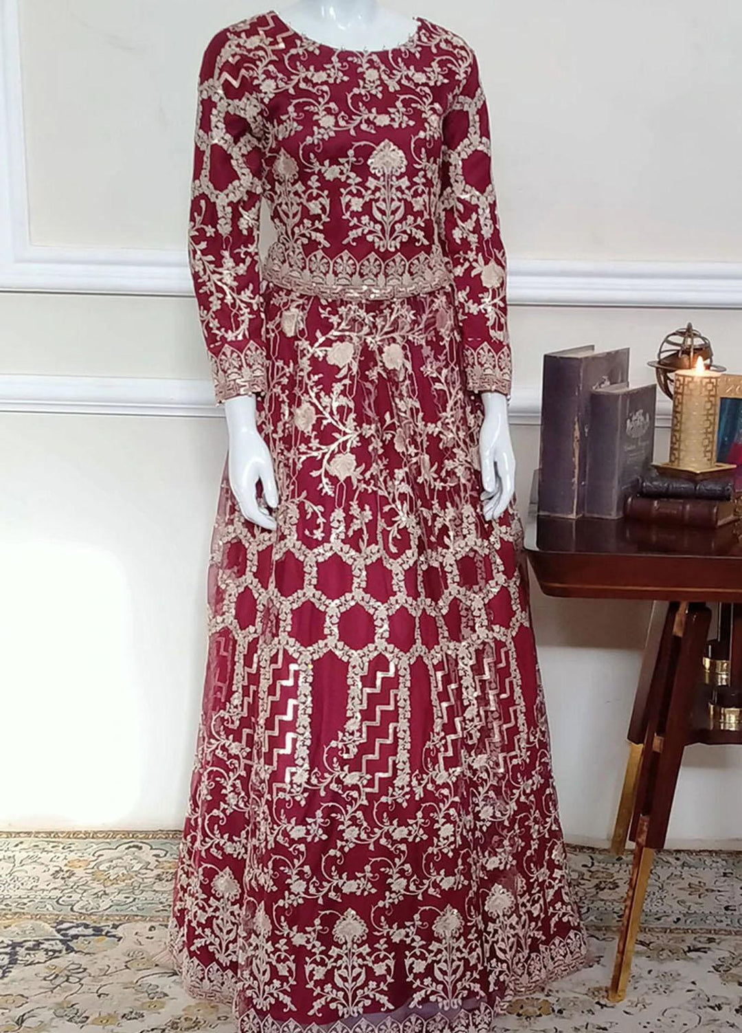 Threads & Motifs Pret  Net Skirt and Blouse THM21F 5976.3