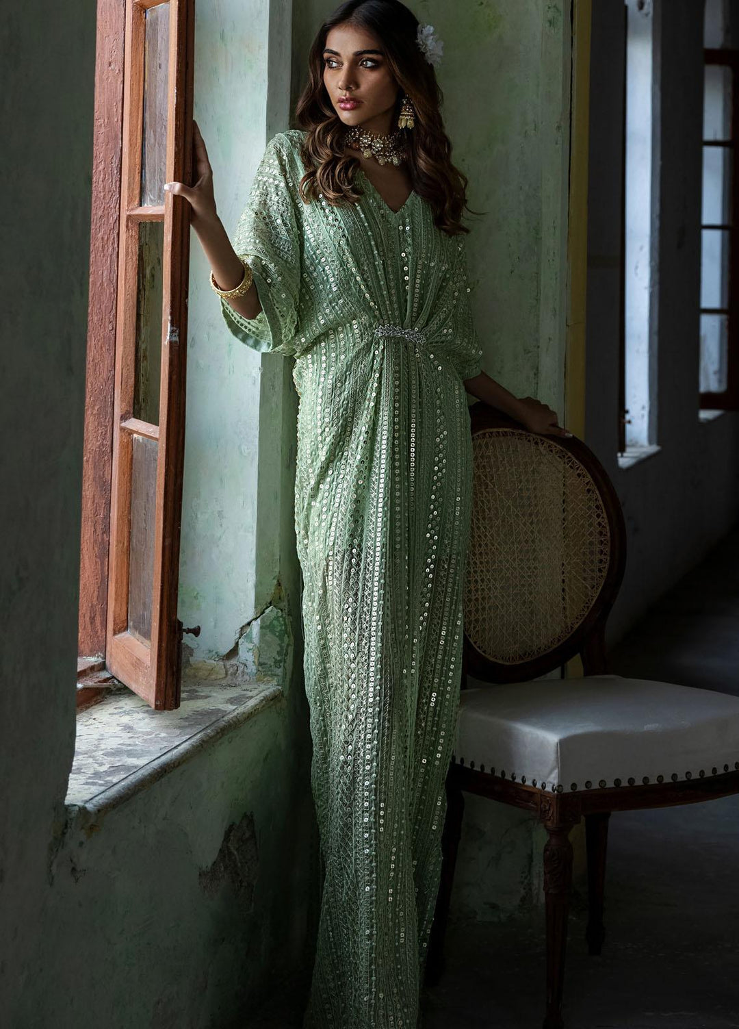 Threads & Motifs Pret  Chiffon Kaftan THM21F 7641