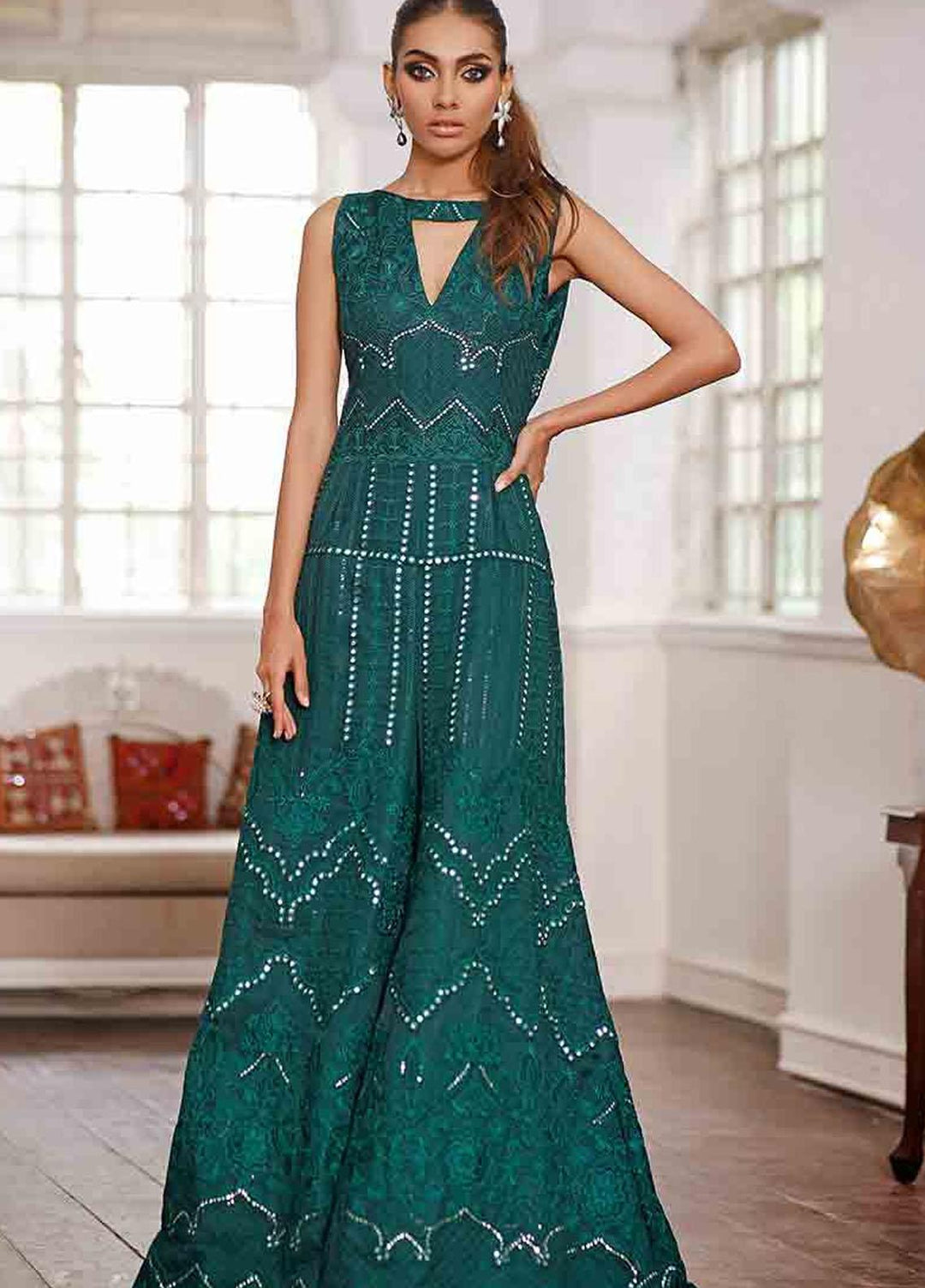 Threads & Motifs Luxury Pret Embroidered Organza Shirt THM21F 6715.6