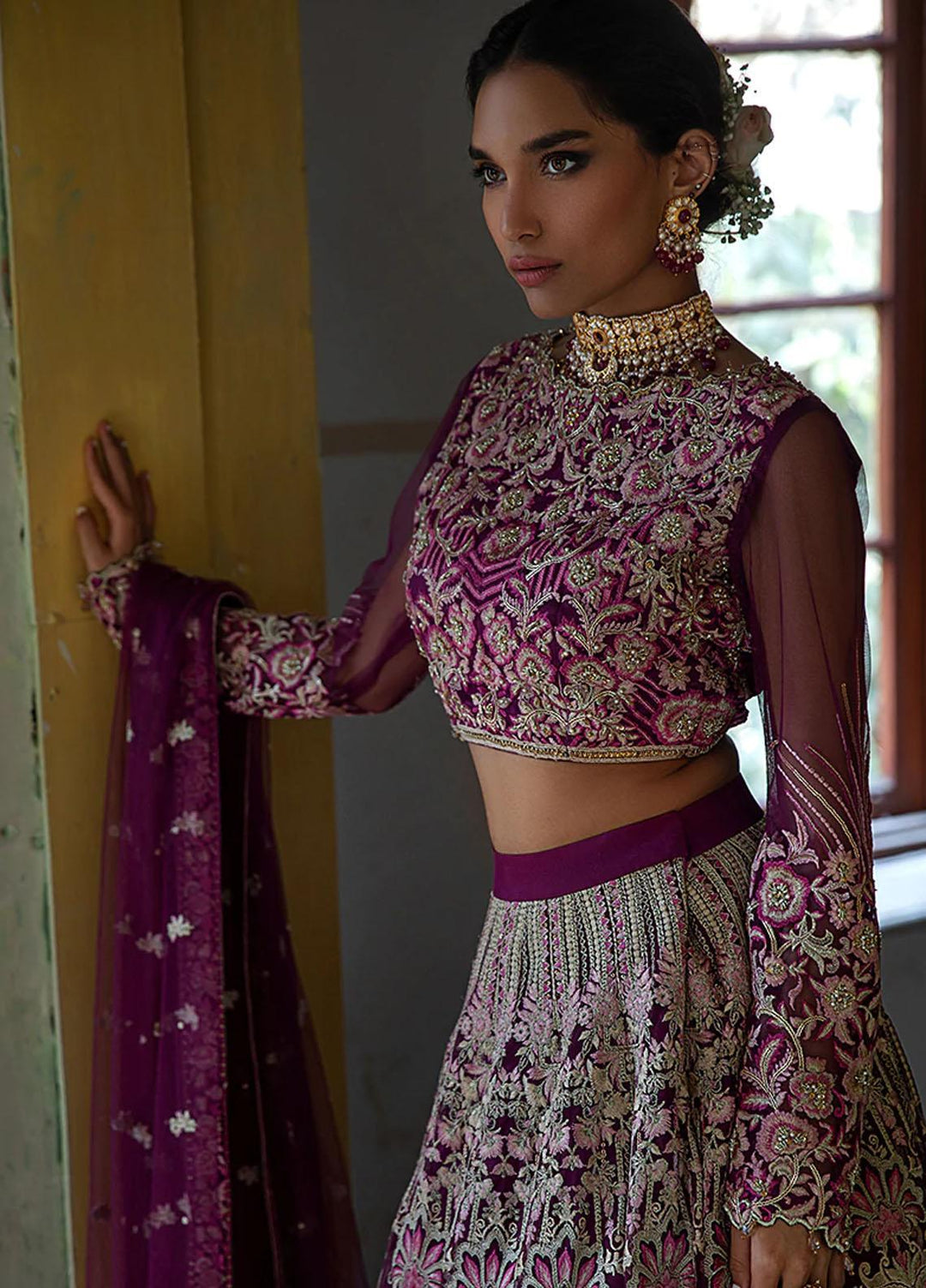 Threads & Motifs Luxury Pret  Net 2 Piece Dress THM21F 7713.1