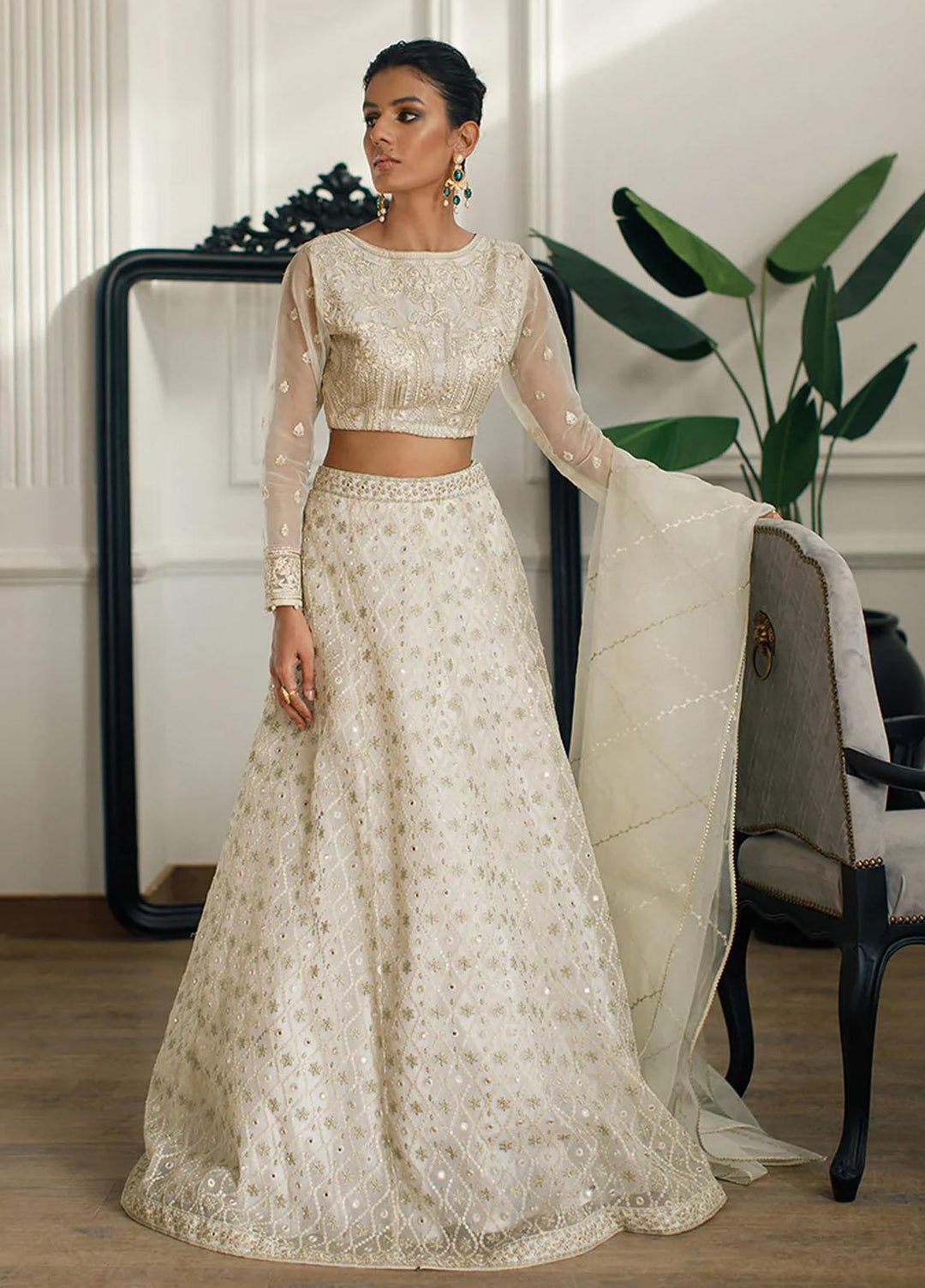 Threads & Motifs Pret Formal Organza Lehenga and Blouse 7972