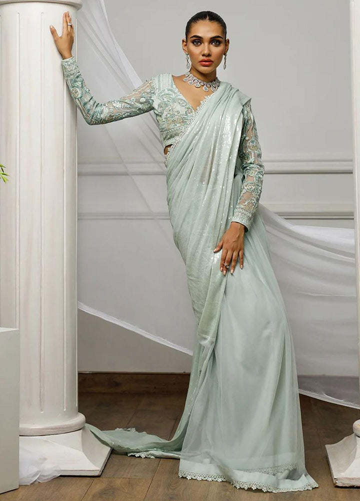 Threads & Motifs Pret Formal Wear Net Saree 8383