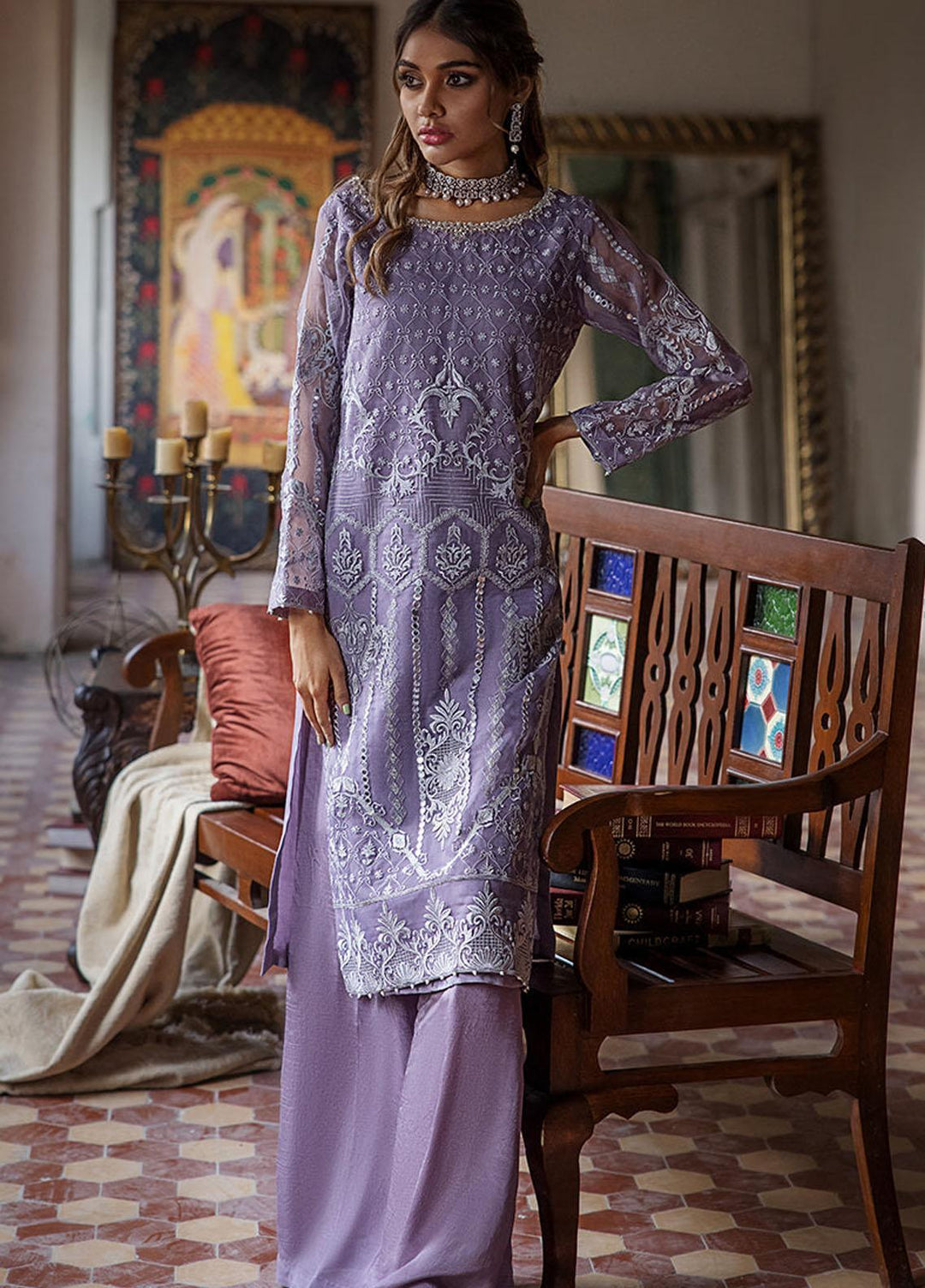 Threads & Motifs Pret Net Two Piece Suit THM21F 2769-Blue