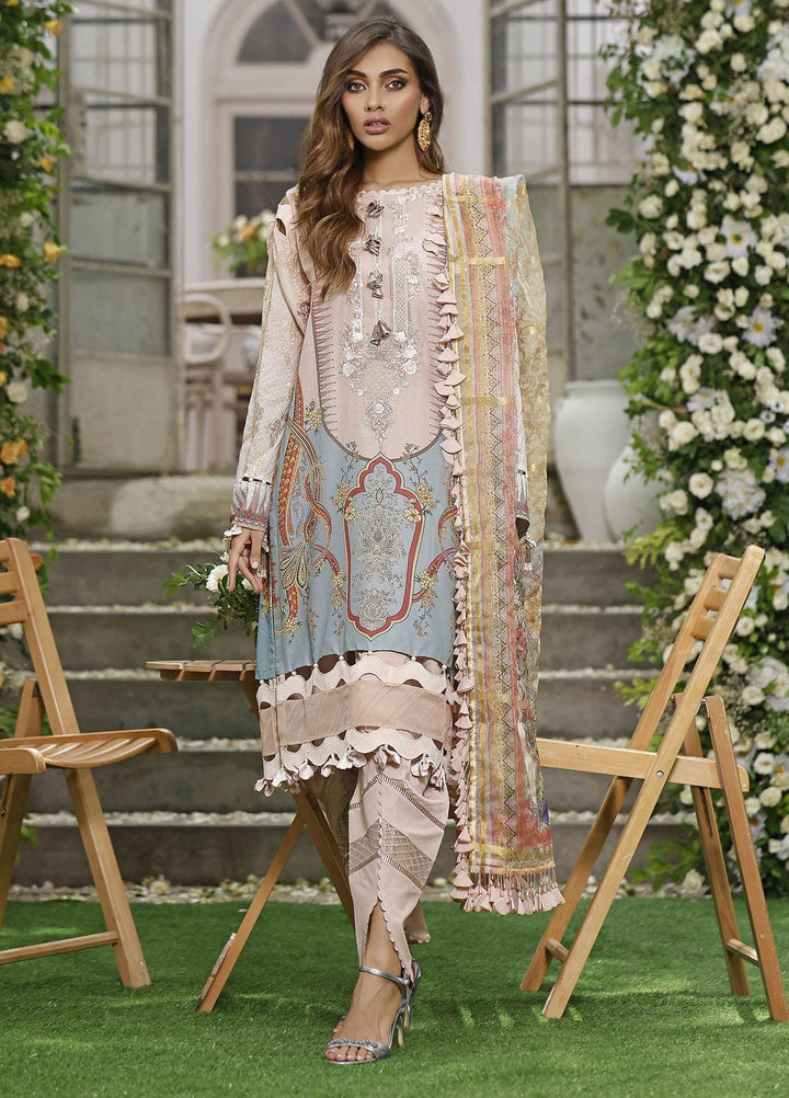 Threads & Motifs Embroidered Lawn Suits Unstitched 3 Piece THM22UL 7256 - Luxury Summer Collection