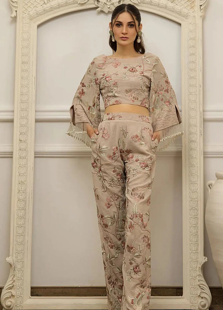 Threads And Motifs Pret Embroidered Chiffon Shirt 8586