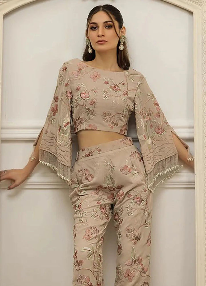 Threads And Motifs Pret Embroidered Chiffon Shirt 8586