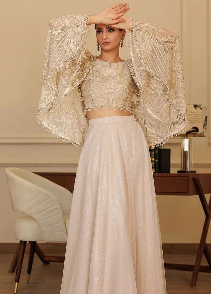 Threads And Motifs Pret Embroidered Net Cape 8707.1