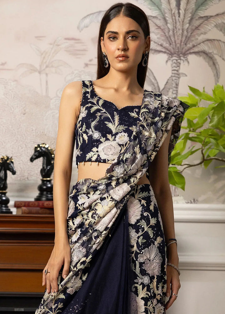 Threads And Motifz Pret Embroidered Net Saree 9035.1