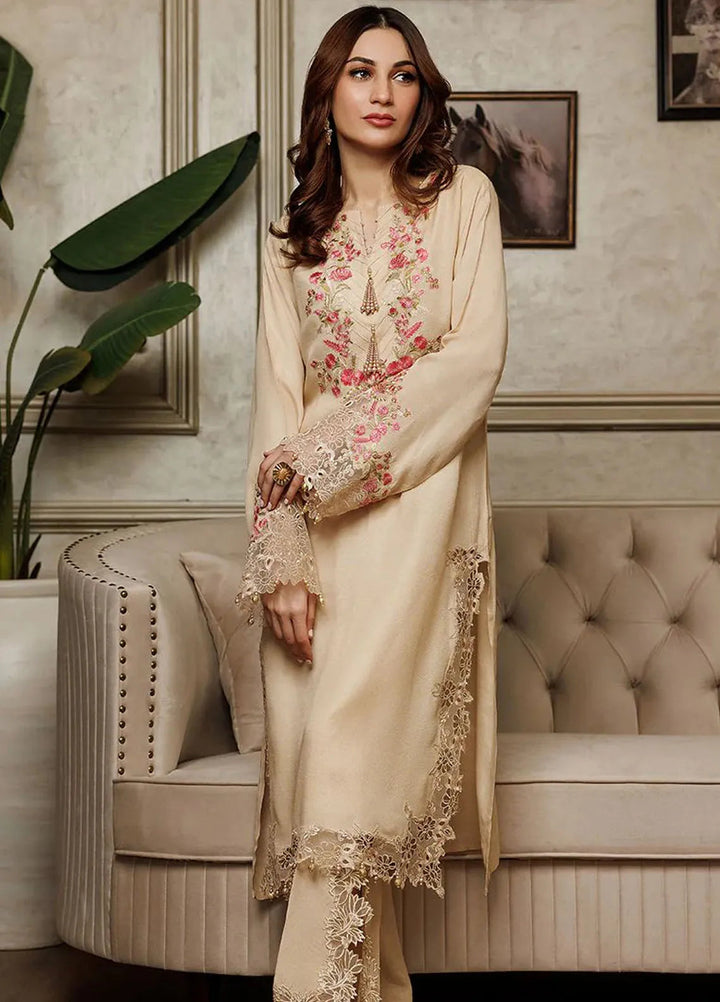 Threads And Motifs Pret Embroidered Silk 3 Piece Suit 8644