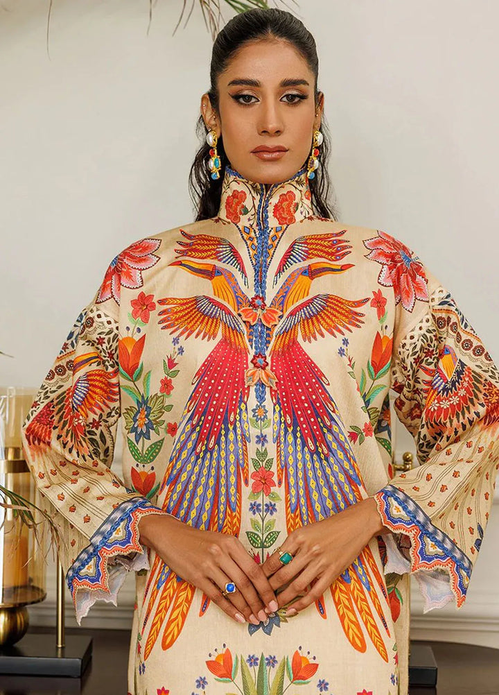 Threads And Motifs Pret Embroidered Silk 3 Piece Suit 8773