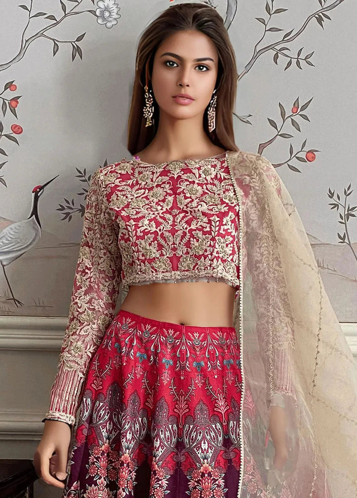 Threads And Motifz Pret Embroidered Viscose 3 Piece Suit 9099