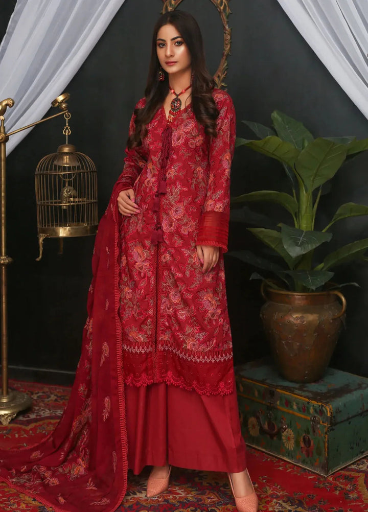 Threads And Weaves Embroidered Lawn Suit Unstitched 3 Piece L23205 - Festive Collection