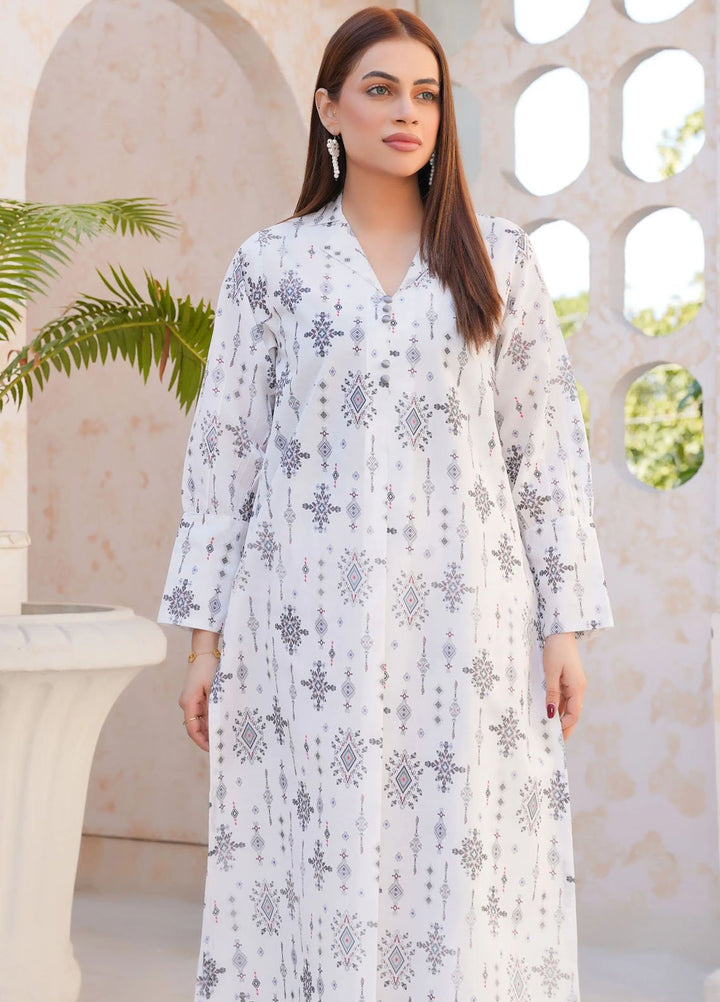 Threads And Weaves Pret Printed Lawn 2 Piece Suit White Elegance