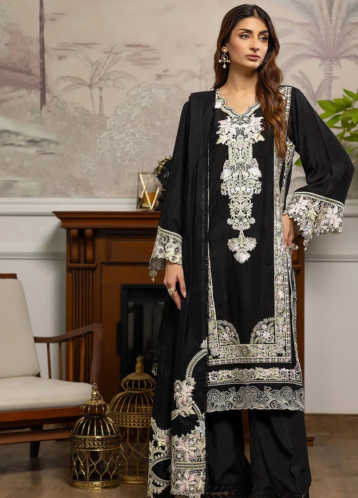 Threads & Motifs Pret Embroidered Chanderi 3 PIece Suit 8911