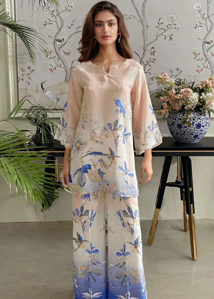Threads & Motifs Pret Embroidered Viscose Silk 2 PIece Suit 9184