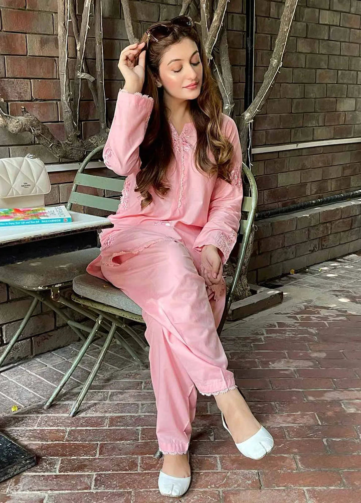TNG Pret Embroidered Lawn 2 Piece Suit Blush