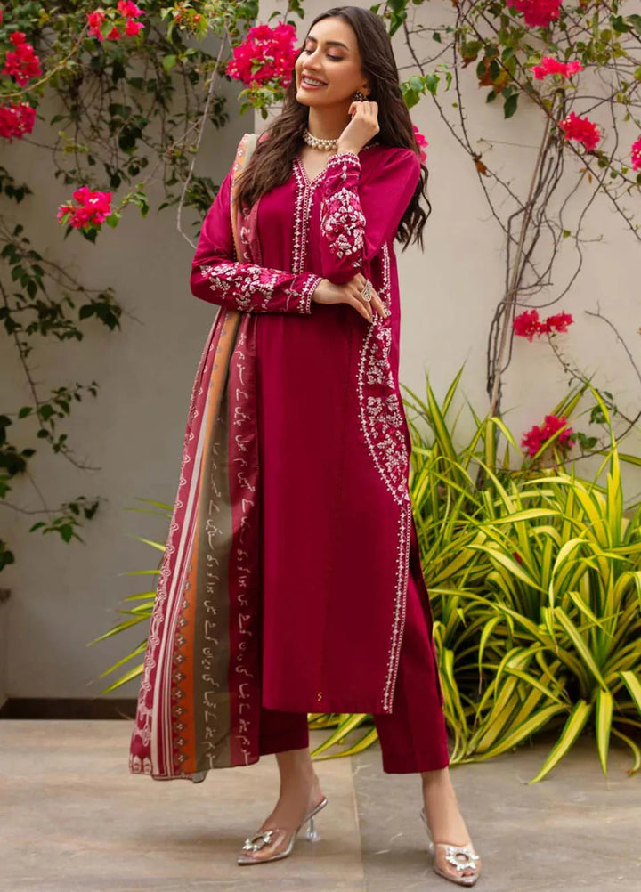 TNG Pret Embroidered Lawn 2 Piece Suit Crimson