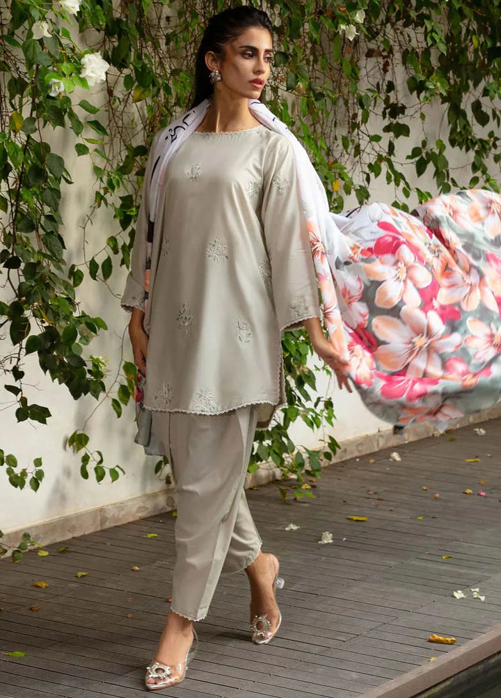 TNG Pret Embroidered Lawn 2 Piece Suit Pearl