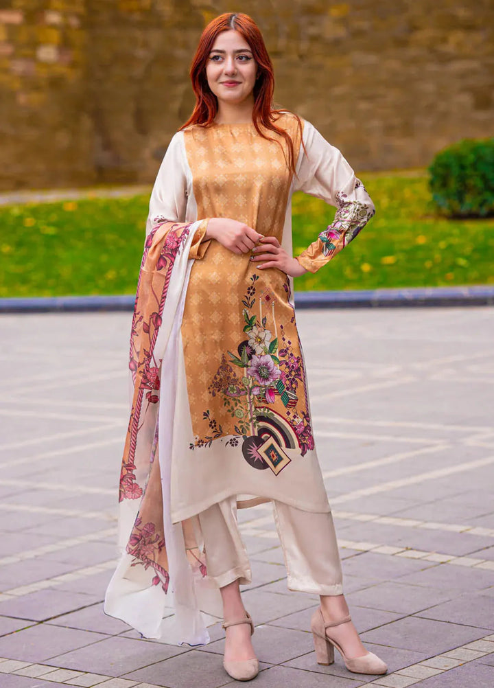 TNG Pret Printed Silk 3 Piece Suit Haani