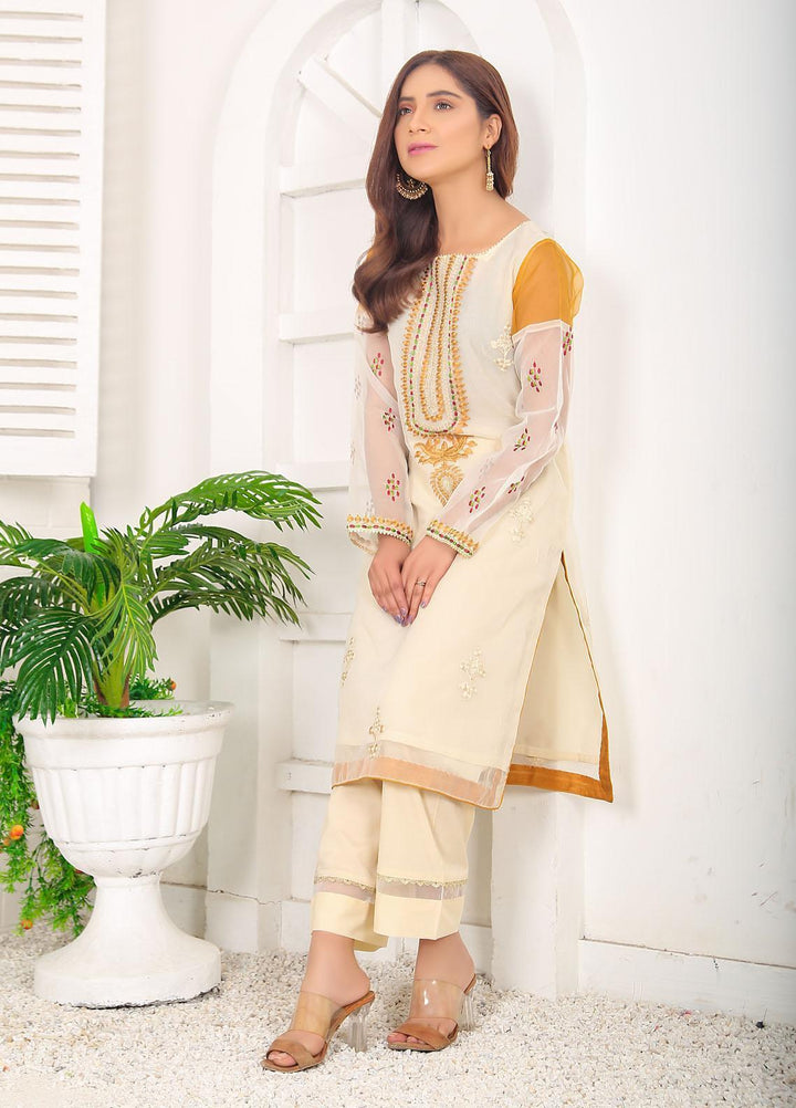 Top Notch Festive Pret  Organza 2 Piece Sunflower